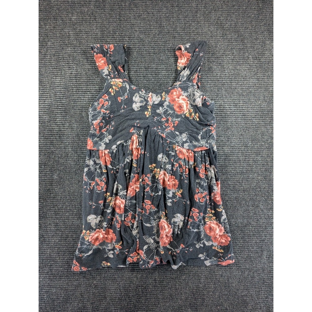 The Pyramid Collection Babydoll Tank Top Women's M Multicolor Floral Sleeveless